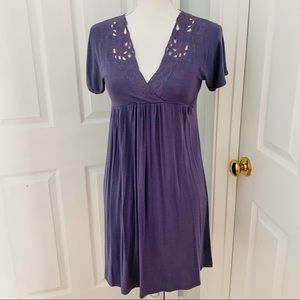 Urban Outfitters Lux Blue Short Sleeve Knit Dress